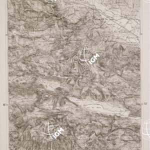 CARTA DELL' ITALIA MERIDIONALE EDITA DALL'ISTITUTO TOPOGRAFICO MILITARE ITALIANO - Foglio 36 parte occidentale - Campobasso