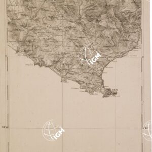 CARTA DELL' ITALIA MERIDIONALE EDITA DALL'ISTITUTO TOPOGRAFICO MILITARE ITALIANO - Foglio 42 parte occidentale - Gaeta