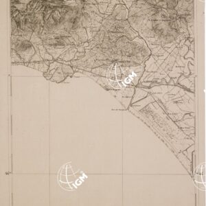CARTA DELL' ITALIA MERIDIONALE EDITA DALL'ISTITUTO TOPOGRAFICO MILITARE ITALIANO - Foglio 42 parte orientale - Gaeta