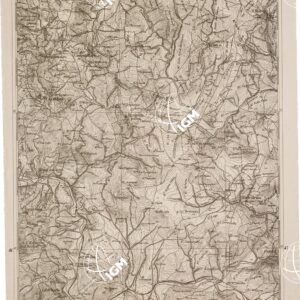 CARTA DELL' ITALIA MERIDIONALE EDITA DALL'ISTITUTO TOPOGRAFICO MILITARE ITALIANO - Foglio 45 parte occidentale - Benevento