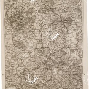 CARTA DELL' ITALIA MERIDIONALE EDITA DALL'ISTITUTO TOPOGRAFICO MILITARE ITALIANO - Foglio 45 parte orientale - Benevento