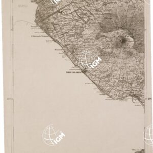 CARTA DELL' ITALIA MERIDIONALE EDITA DALL'ISTITUTO TOPOGRAFICO MILITARE ITALIANO - Foglio 62 parte occidentale - Castellammare di Stabia