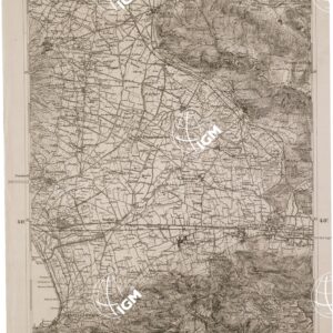 CARTA DELL' ITALIA MERIDIONALE EDITA DALL'ISTITUTO TOPOGRAFICO MILITARE ITALIANO - Foglio 62 parte orientale - Castellammare di Stabia