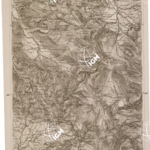 CARTA DELL' ITALIA MERIDIONALE EDITA DALL'ISTITUTO TOPOGRAFICO MILITARE ITALIANO - Foglio 63 parte orientale - Salerno