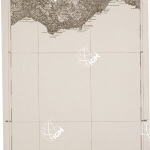 CARTA DELL' ITALIA MERIDIONALE EDITA DALL'ISTITUTO TOPOGRAFICO MILITARE ITALIANO - Foglio 72 parte orientale - Sorrento