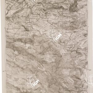 CARTA DELL' ITALIA MERIDIONALE EDITA DALL'ISTITUTO TOPOGRAFICO MILITARE ITALIANO - Foglio 74 parte orientale - Campagna