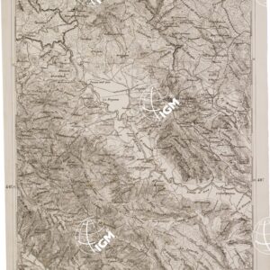 CARTA DELL' ITALIA MERIDIONALE EDITA DALL'ISTITUTO TOPOGRAFICO MILITARE ITALIANO - Foglio 77 parte orientale - Ferrandina