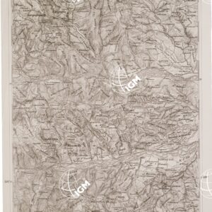 CARTA DELL' ITALIA MERIDIONALE EDITA DALL'ISTITUTO TOPOGRAFICO MILITARE ITALIANO - Foglio 85 parte orientale - Montemurro