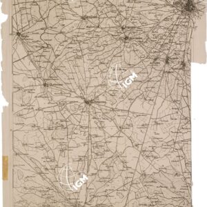 CARTA DELL' ITALIA MERIDIONALE EDITA DALL'ISTITUTO TOPOGRAFICO MILITARE ITALIANO - Foglio 90 parte occidentale - Lecce