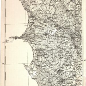 CARTA DELL' ITALIA MERIDIONALE EDITA DALL'ISTITUTO TOPOGRAFICO MILITARE ITALIANO - Foglio 97 parte occidentale - Gallipoli