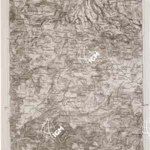 CARTA DELL' ITALIA MERIDIONALE EDITA DALL'ISTITUTO TOPOGRAFICO MILITARE ITALIANO - Foglio 100 parte occidentale - Castrovillari