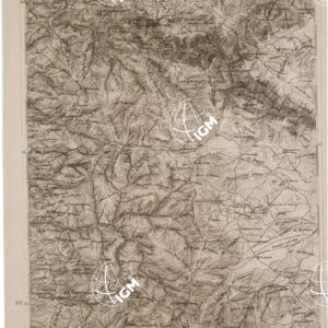 CARTA DELL' ITALIA MERIDIONALE EDITA DALL'ISTITUTO TOPOGRAFICO MILITARE ITALIANO - Foglio 108 parte occidentale - Acri