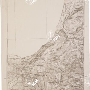 CARTA DELL' ITALIA MERIDIONALE EDITA DALL'ISTITUTO TOPOGRAFICO MILITARE ITALIANO - Foglio 118 parte orientale - Monteleone Calabria