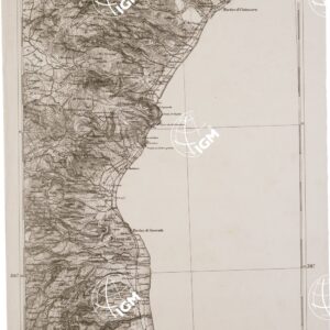 CARTA DELL' ITALIA MERIDIONALE EDITA DALL'ISTITUTO TOPOGRAFICO MILITARE ITALIANO - Foglio 119 parte orientale - Squillace
