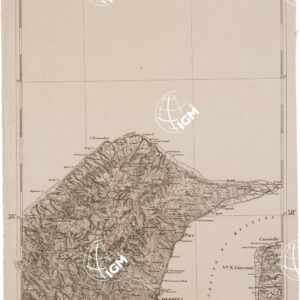 CARTA DELL' ITALIA MERIDIONALE EDITA DALL'ISTITUTO TOPOGRAFICO MILITARE ITALIANO - Foglio 126 parte occidentale - Messina