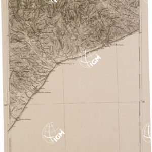 CARTA DELL' ITALIA MERIDIONALE EDITA DALL'ISTITUTO TOPOGRAFICO MILITARE ITALIANO - Foglio 128 parte occidentale - Giojosa Jonica