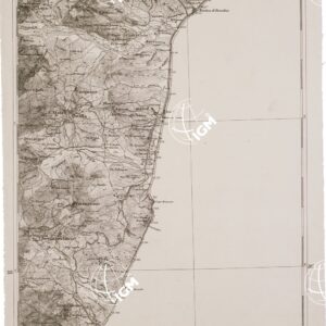 CARTA DELL' ITALIA MERIDIONALE EDITA DALL'ISTITUTO TOPOGRAFICO MILITARE ITALIANO - Foglio 138 parte orientale - Staiti