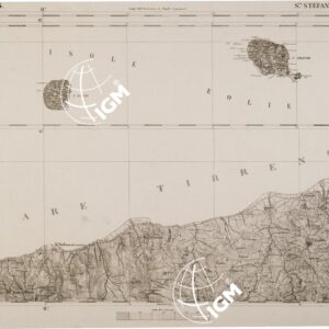 CARTA DELL' ITALIA MERIDIONALE - Foglio 134 - S.to Stefano di Camastra