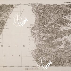 CARTA DELL' ITALIA MERIDIONALE EDITA DALL'ISTITUTO TOPOGRAFICO MILITARE ITALIANO - Foglio 137 - Reggio di Calabria