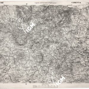 CARTA DELL' ITALIA MERIDIONALE EDITA DALL'ISTITUTO TOPOGRAFICO MILITARE ITALIANO - Foglio 142 - Ciminna