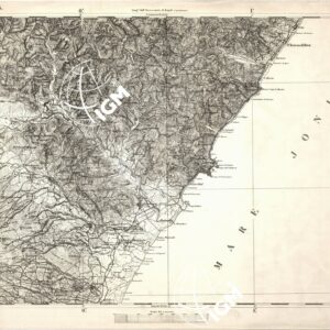 CARTA DELL' ITALIA MERIDIONALE EDITA DALL'ISTITUTO TOPOGRAFICO MILITARE ITALIANO - Foglio 146 - Taormina