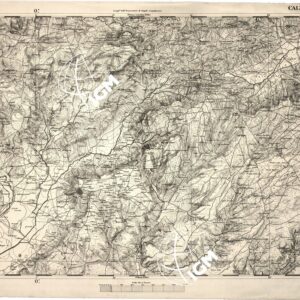 CARTA DELL' ITALIA MERIDIONALE EDITA DALL'ISTITUTO TOPOGRAFICO MILITARE ITALIANO - Foglio 166 - Caltagirone