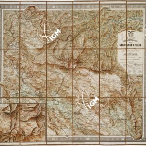 CARTA TOPOGRAFICA DEL GRAN SASSO D'ITALIA PUBBLICATA A CURA DELLA SEZIONE DI ROMA DEL CLUB ALPINO ITALIANO ED ESEGUITA DAL SOCIO G. E. FRITZSCHE IN BASE ALLA NUOVA CARTA DELLO STATO MAGGIORE ITALIANO.
