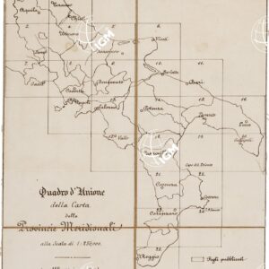CARTA DELLE PROVINCE NAPOLITANE IN FOGLI 25 FOTOINCISA COL PROCEDIMENTO DEL GENERALE AVET... - Quadro d'Unione