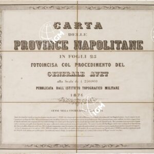 CARTA DELLE PROVINCE NAPOLITANE IN FOGLI 25 FOTOINCISA COL PROCEDIMENTO DEL GENERALE AVET...  - Titolo
