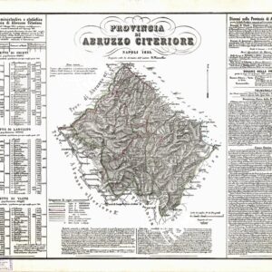 CARTA AMMINISTRATIVA DEL REGNO DELLE DUE SICILIE DIVISA IN SINGOLE PROVINCIE - Foglio 3 - Provincia di Abruzzo Citeriore