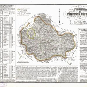 CARTA AMMINISTRATIVA DEL REGNO DELLE DUE SICILIE DIVISA IN SINGOLE PROVINCIE - Foglio 8 - Provincia di Principato Ulteriore