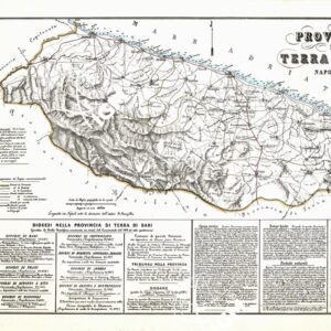 CARTA AMMINISTRATIVA DEL REGNO DELLE DUE SICILIE DIVISA IN SINGOLE PROVINCIE - Foglio 10 - Provincia di Terra di Bari