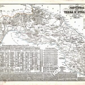 CARTA AMMINISTRATIVA DEL REGNO DELLE DUE SICILIE DIVISA IN SINGOLE PROVINCIE - Foglio 12 - Provincia di Terra d'Otranto