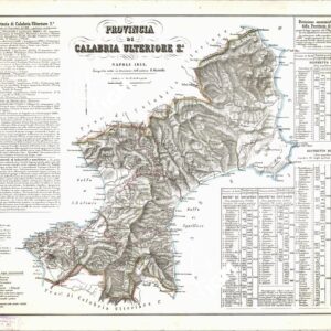 CARTA AMMINISTRATIVA DEL REGNO DELLE DUE SICILIE DIVISA IN SINGOLE PROVINCIE - Foglio 14 - Provincia di Calabria Ulteriore 2^