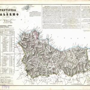 CARTA AMMINISTRATIVA DEL REGNO DELLE DUE SICILIE DIVISA IN SINGOLE PROVINCIE - Foglio 17 - Provincia di Palermo