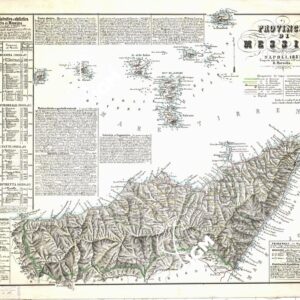 CARTA AMMINISTRATIVA DEL REGNO DELLE DUE SICILIE DIVISA IN SINGOLE PROVINCIE - Foglio 18 - Provincia di Messina