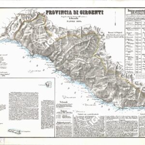 CARTA AMMINISTRATIVA DEL REGNO DELLE DUE SICILIE DIVISA IN SINGOLE PROVINCIE - Foglio 19 - Provincia di Girgenti