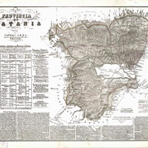 CARTA AMMINISTRATIVA DEL REGNO DELLE DUE SICILIE DIVISA IN SINGOLE PROVINCIE - Foglio 21 - Provincia di Catania