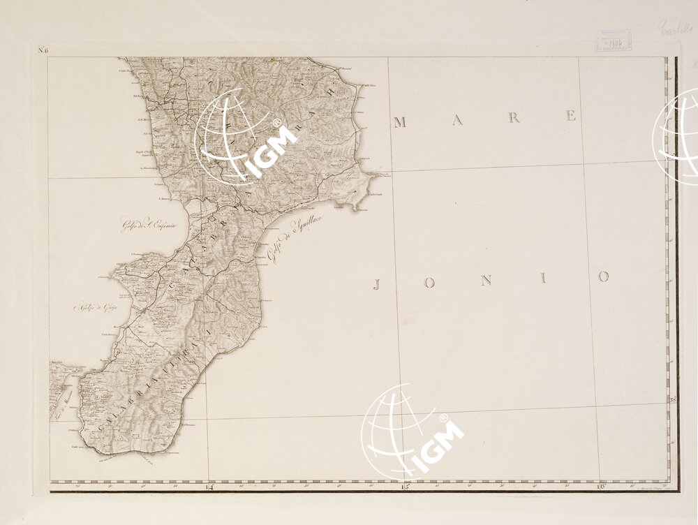 ATLANTE DEL REGNO DI NAPOLI RIDOTTO IN VI FOGLI DA GIOVANNI ANTONIO RIZZI ZANNONI GEOGRAFO DI SUA MAESTA' SICILIANA - Foglio 6