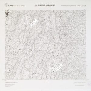 CARTA TOPOGRAFICA DELLA CALABRIA - Foglio 23O IV S.O. SEZ.D - San Giorgio Albanese