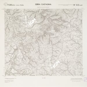 CARTA TOPOGRAFICA DELLA CALABRIA - Foglio 23O IV S.O. SEZ.B - Serra Castagna
