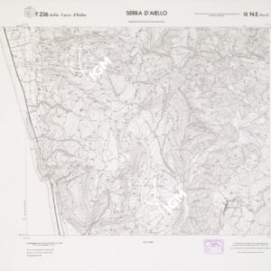 CARTA TOPOGRAFICA DELLA CALABRIA - Foglio 236 III N.E. SEZ.C - Serra d'Aiello