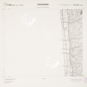 CARTA TOPOGRAFICA DELLA CALABRIA - Foglio 236 IV S.O. SEZ.B - Longobardi