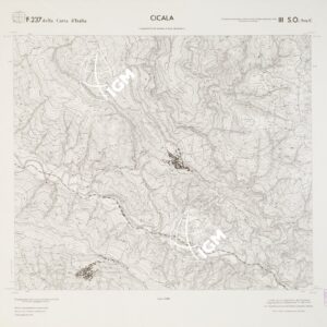 CARTA TOPOGRAFICA DELLA CALABRIA - Foglio 237 III S.O. SEZ.C - Cicala