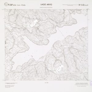 CARTA TOPOGRAFICA DELLA CALABRIA - Foglio 237 IV S.O. SEZ.D - Lago Arvo