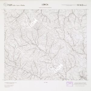 CARTA TOPOGRAFICA DELLA CALABRIA - Foglio 237 IV N.O. SEZ.C - Lorica