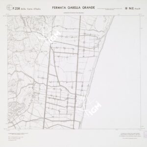 CARTA TOPOGRAFICA DELLA CALABRIA - Foglio 238 III N.E. SEZ.D - Fermata Gabella Grande