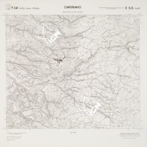 CARTA TOPOGRAFICA DELLA CALABRIA - Foglio 241 II S.O. SEZ.B - Capistrano
