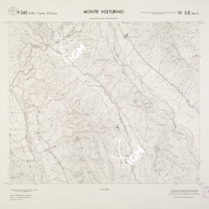 CARTA TOPOGRAFICA DELLA CALABRIA - Foglio 242 IV S.E. SEZ.A - Monte Volturino