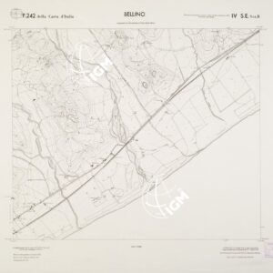 CARTA TOPOGRAFICA DELLA CALABRIA - Foglio 242 IV S.E. SEZ.B - Bellino